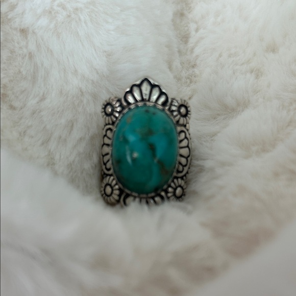 JTV Jewelry - JTV Sterling and turquoise (?) ring-size 5